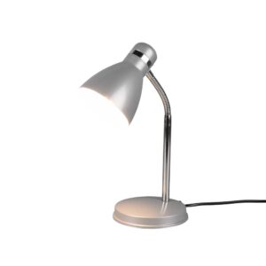Lampe de bureau Harvey en métal, aluminium et chrome, flexible, H. 33cm