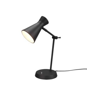 Enzo Lampe de Table à Double Cône en Métal Noir H. 50cm