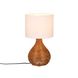 Lampe Sprout - Base en sisal et abat-jour couleur naturelle H. 39,5 cm