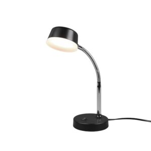 Lampe de bureau Kiko noire flexible H. 41cm