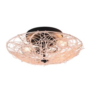 Applique Lovis en rotin naturel D. 40cm