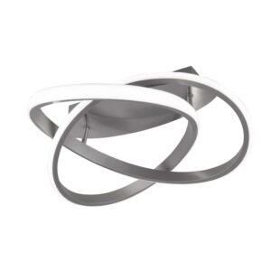 Plafonnier LED Cercle Infini en Acier Satiné D. 45cm