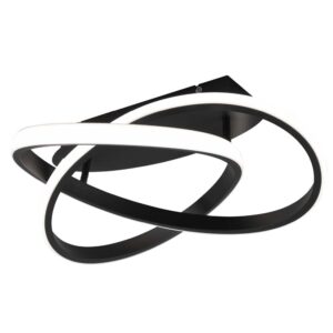 Suspension LED Cercle Infini Anthracite D. 45Cm