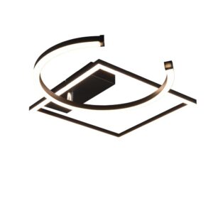 Pivot Plafonnier LED Noir avec articulation et intensité réglable avec interrupteur L. 54cm
