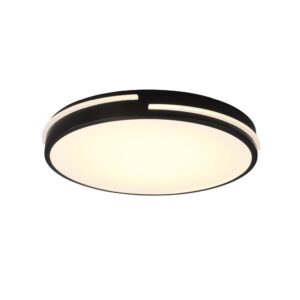 Tacoma Plafonnier LED avec bord noir et télécommande multifonction D.40Cm