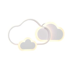 Applique LED Nuage Blanc RGB avec télécommande multifonction L.52cm