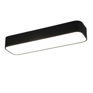 Asterion Plafonnier LED Rectangulaire Bord Noir Avec Télécommande Multifonction 51X15