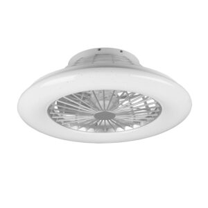 Stralsund - Ventilateur de plafond Plafonnier avec LED SMD 30W Ø49 cm avec fonction été-hiver Titano