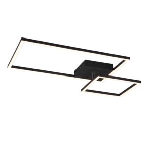Plafonnier LED noir avec articulation et intensité réglable avec interrupteur, L. 63cm