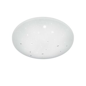 Acheter Plafonnier LED avec applications en cristaux, diffuseur effet ciel étoilé IP44 D.50cm