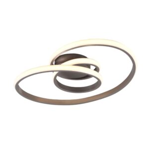 Lustre LED Infini en Acier Satiné avec Réglage d'Intensité Interrupteur D. 50Cm