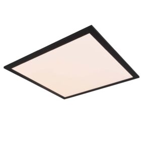 Gamme de plafonniers LED carrés avec bordure noire et télécommande multifonction 45x45