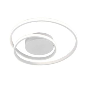 Zibal Plafonnier LED Spirale Blanc Avec Réglage d'Intensité Interrupteur D.40Cm