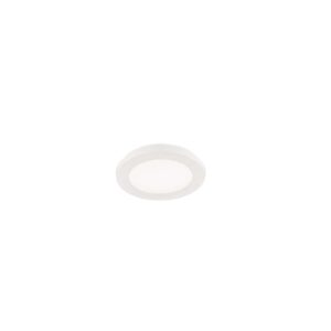 Plafonnier LED rond en métal blanc mat Camillus avec fonction de gradation et interrupteur mural normal IP44 D. 17cm