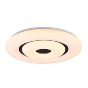 Rana Plafoniera Led Effet Ciel Étoilé avec Bords Noirs, Télécommande et Technologie Connectée "Wiz" Multifonction D. 50Cm