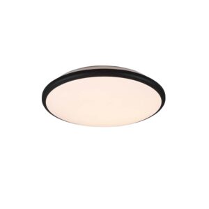 Limbus Plafonnier LED avec bord noir et variateur d'intensité avec interrupteur, 35 cm de diamètre.