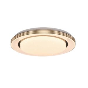 Atria Plafonnier LED Bord Noir Avec Télécommande Multifonction et Diffuseur Effet Ciel Étoilé D.38Cm