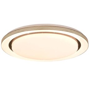 Atria Plafonnier LED Bord Noir Avec Télécommande Multifonction et Diffuseur Effet Ciel Étoilé D.48cm