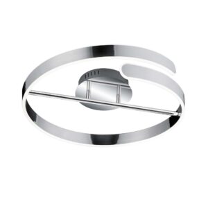 Parma Plafonnier LED Chrome avec Variateur d'intensité Interrupteur D.50Cm