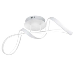Perugia Plafonnier LED Chrome avec Variateur d'intensité Interrupteur L.60Cm