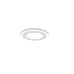 Carus Plafonnier LED Rond avec Bord Blanc et Double Interrupteur pour Allumages Séparés D. 20cm