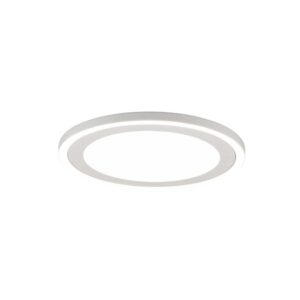 Carus Plafonnier LED rond bord blanc double interrupteur pour allumages séparés D. 33cm