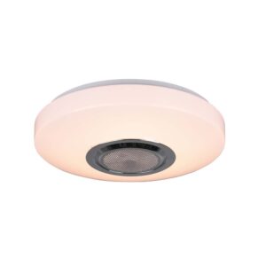 Maia Plafonnier Led avec Haut-parleur Bluetooth et Télécommande Multifonction D.30Cm
