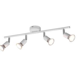 Paris Sans Ampoule Barre 4 Lumières Blanc Douille Gu10 L. 50Cm