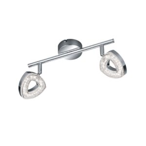 Tours Barra 2 Spots LED Intégrés dans un Diffuseur Triangle Chromé