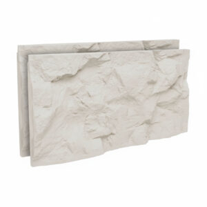 Rushmore - Lot de 2 panneaux muraux décoratifs 3D 120x60x9 cm effet pierre en PU