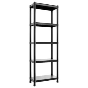 Titan S - Étagère modulaire 5 niveaux 60x30xH180 cm en résine noire