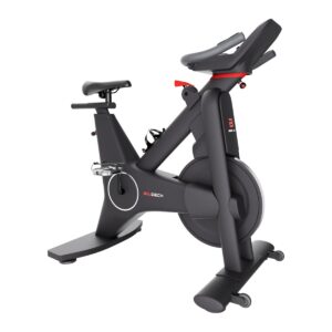Aliena 2400 - Vélo de Spinning de Course avec Volant d'Inertie de 24 kg, Résistance Électrique avec Écran et Support pour Tablette, Noir