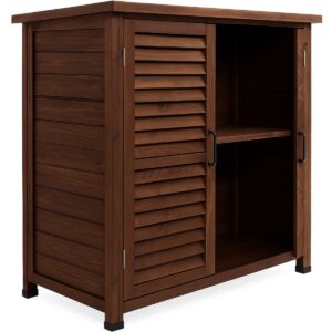 Arborea - Armoire de Jardin 87x96,5x46,5 cm 2 Portes en Bois de Sapin pour Outils