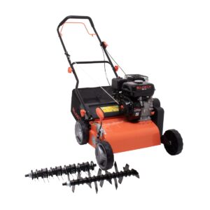 Arias 196 - 2-in-1 196cc 4Hp Multipurpose Petrol Aerator with Blades and Claws Cut 42 cm 6 Depth Levels