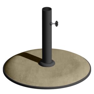 Kroma - Base ronde de parasol en ciment coloré de 25 kg, couleur beige