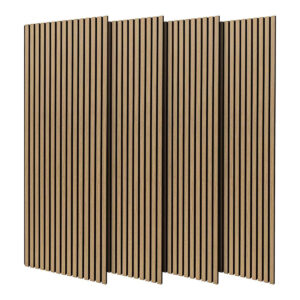 Beethoven - Lot de 4 panneaux acoustiques à lattes en bois 150x60 cm