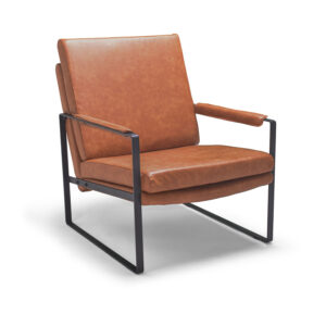 BRADFORD - Fauteuil design rétro en similicuir