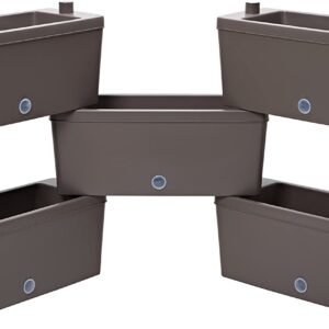 Brick - Kit 5 jardinières modulaires avec système d'arrosage automatique