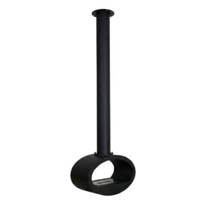 Nerone - Cheminée à bioéthanol suspendue au plafond, double face 65x220x40 cm avec brûleur de 2,2 litres, noir