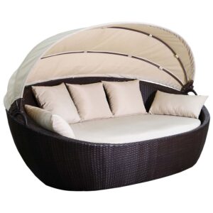 Guscio - Canapé bain de soleil en polyrattan
