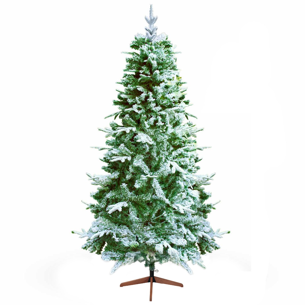 Donder - Sapin de Noël enneigé effet réaliste en PE et PVC ø88x180H, 462 branches