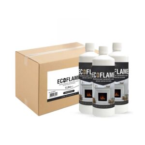 Ecoflame - Bioéthanol écologique carburant naturel pour cheminées (12 bouteilles de 1L)
