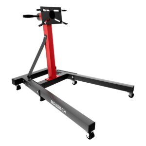 Keplero - Chevalet de Support pour Moteur max 900Kg en Acier avec Bras Pivotants à 360° Noir