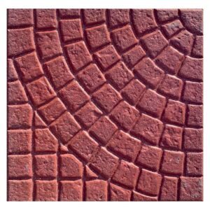 Ventaglio - Dalle béton préfabriquée 40x40 cm, couleur rouge, 14 kg