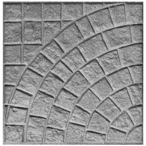 Ventaglio - Dalle béton préfabriquée 40x40 cm, couleur gris, 14 kg