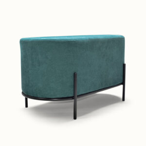 LIPSIA VELVET - Pouf ovale en velours côtelé