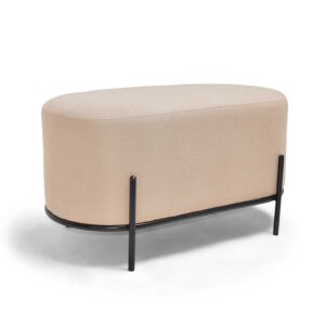 LIPSIA LINEN - Pouf ovale en tissu