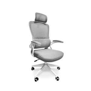 Lara - Chaise de bureau ergonomique à roulettes, réglable en hauteur