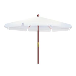Natural XL - Parasol de jardin octogonal Ø 350 CM en bois - avec bordure