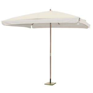 IRUY - Parasol de jardin carré 3X3 M en bois - avec bordure